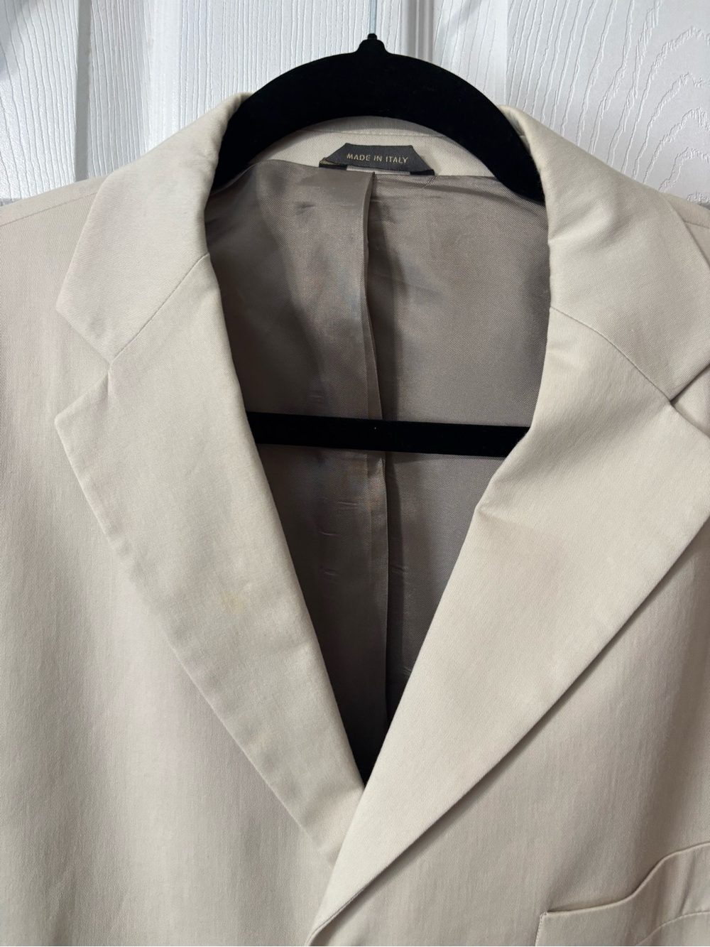 Banana Republic Beige Cotton Sport Coat 42S Short Summer Party Made In Italy - Picture 2 of 12